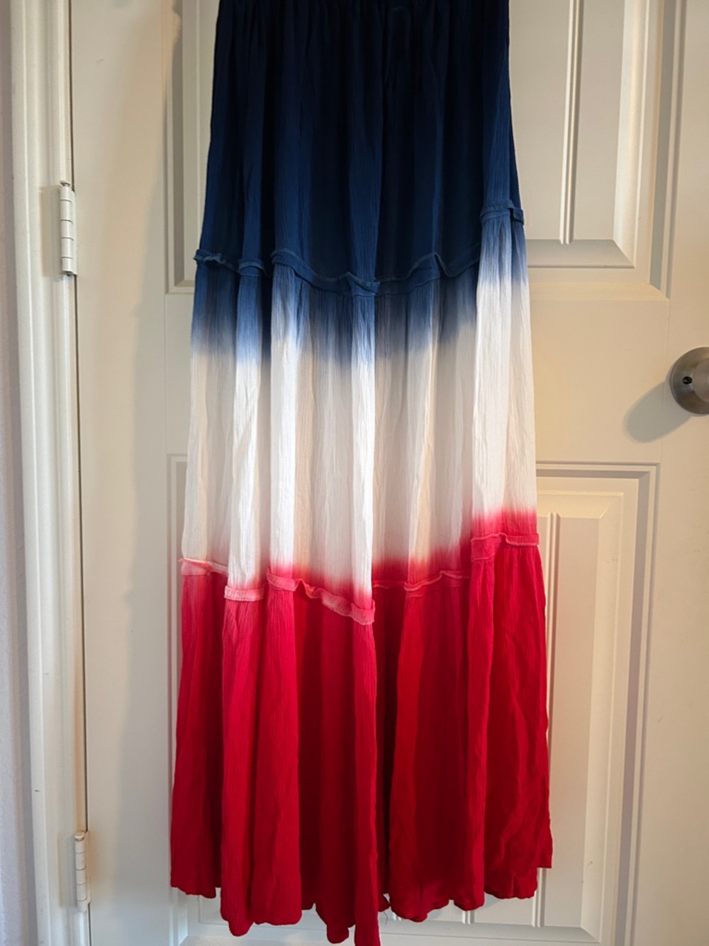 NWT Anna and Ava Long Dress Navy, White & Red SZ S